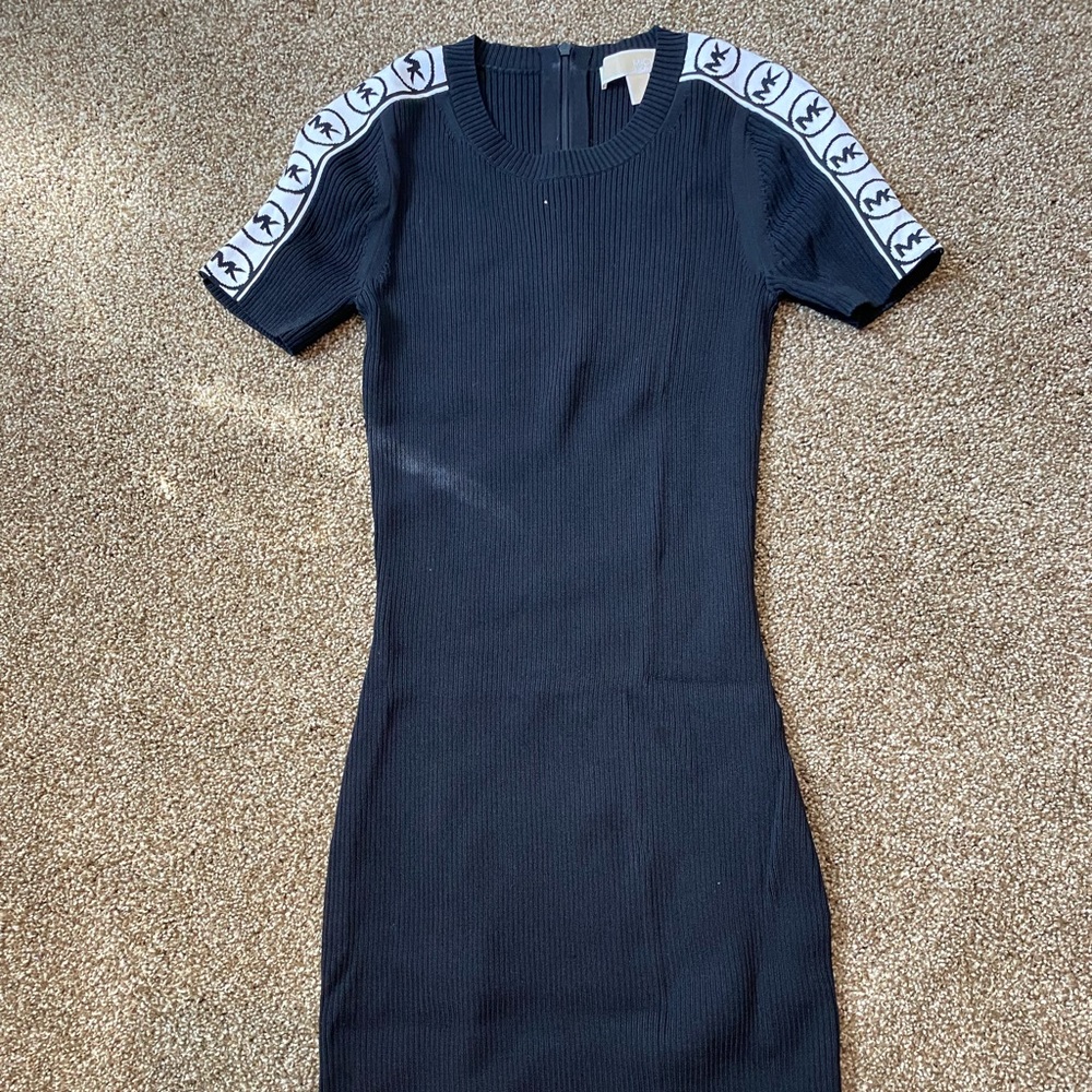 Michael Kors MK Monogram Short Sleeve Dress SZ S